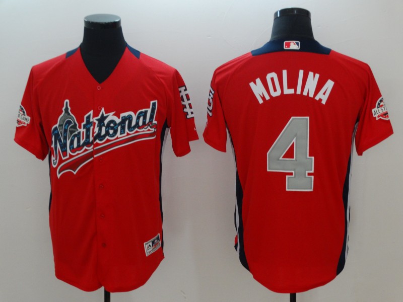 Men St.Louis Cardinals #4 Molina Orange Game 2018 All star MLB Jerseys->kansas city chiefs->NFL Jersey